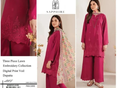 SAPPHIRE LAWN WITH DIGITAL PRINT VOIL DUPATTA