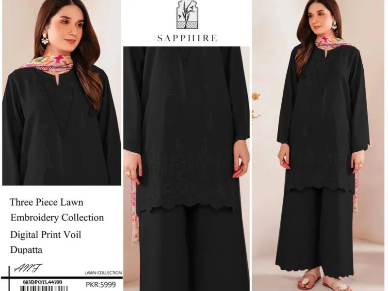 SAPPHIRE LAWN WITH DIGITAL PRINT VOIL DUPATTA