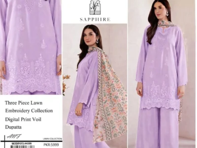 SAPPHIRE LAWN WITH DIGITAL PRINT VOIL DUPATTA