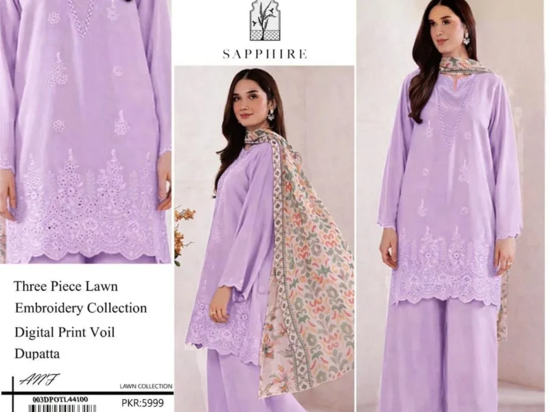 SAPPHIRE LAWN WITH DIGITAL PRINT VOIL DUPATTA